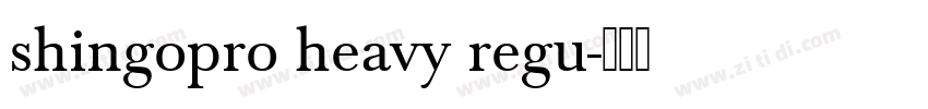 shingopro heavy regu字体转换